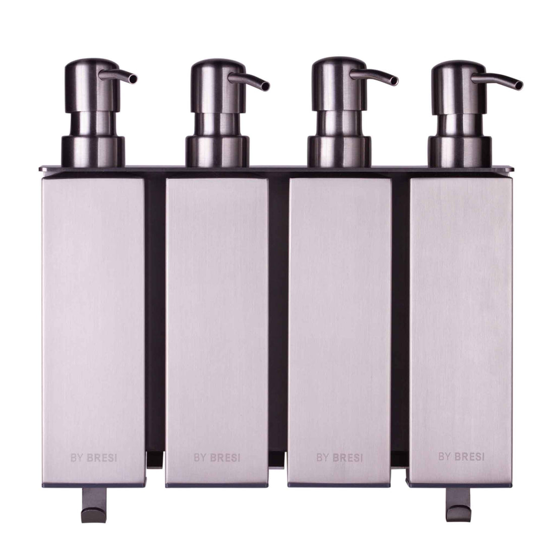 Zeepdispenser 4 reservoirs - Geborsteld RVS - Handen