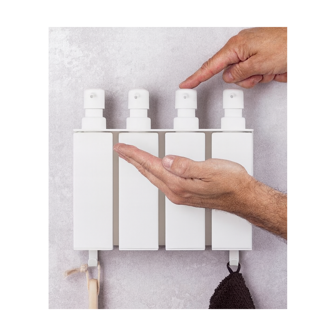 Zeepdispenser Mat Wit RVS - 4 reservoirs