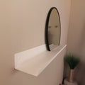 Wandplank belvi met spiegel wit 01