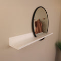 Wandplank belvi met spiegel wit 02