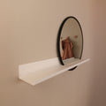 Wandplank belvi met spiegel wit 03