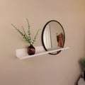 Wandplank belvi met spiegel wit 05
