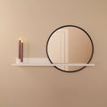 Wandplank candelo wit met spiegel en kaarsen 04
