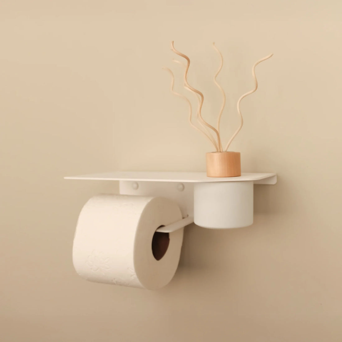 Wc rol houder avola wit met diffuser 01