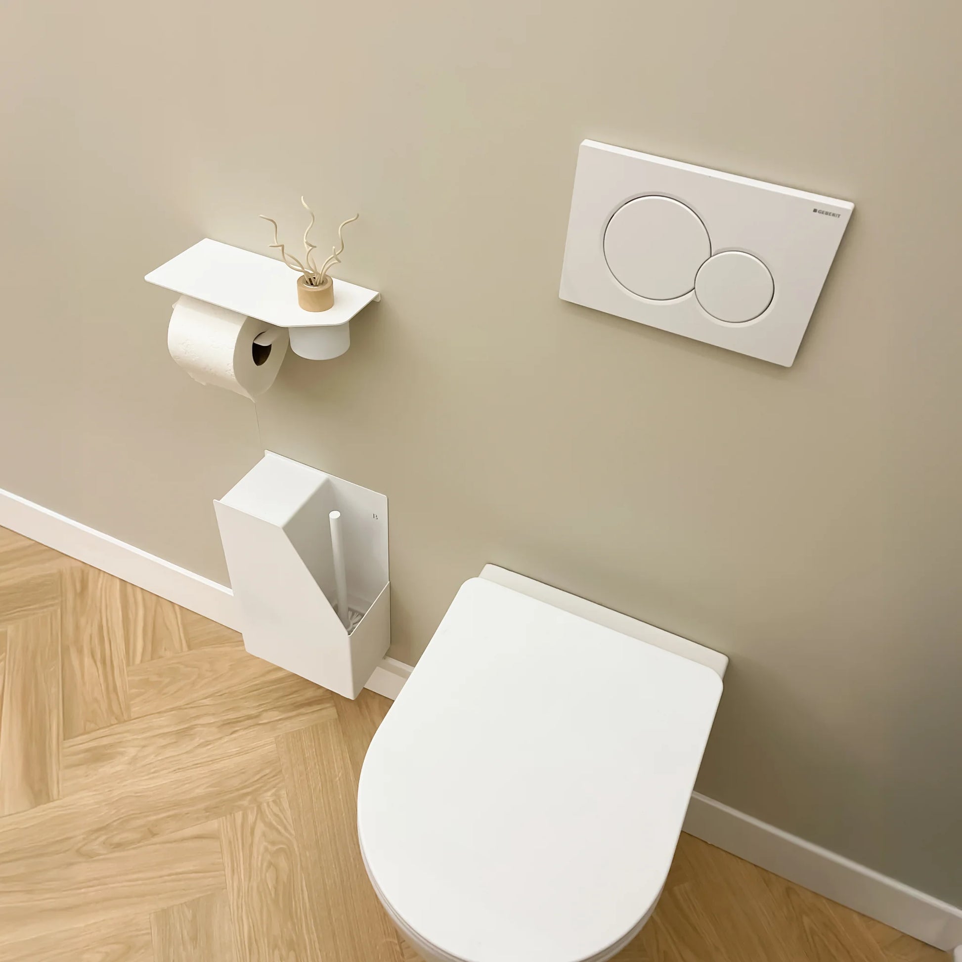 Wc rol houder avola wit met diffuser 03