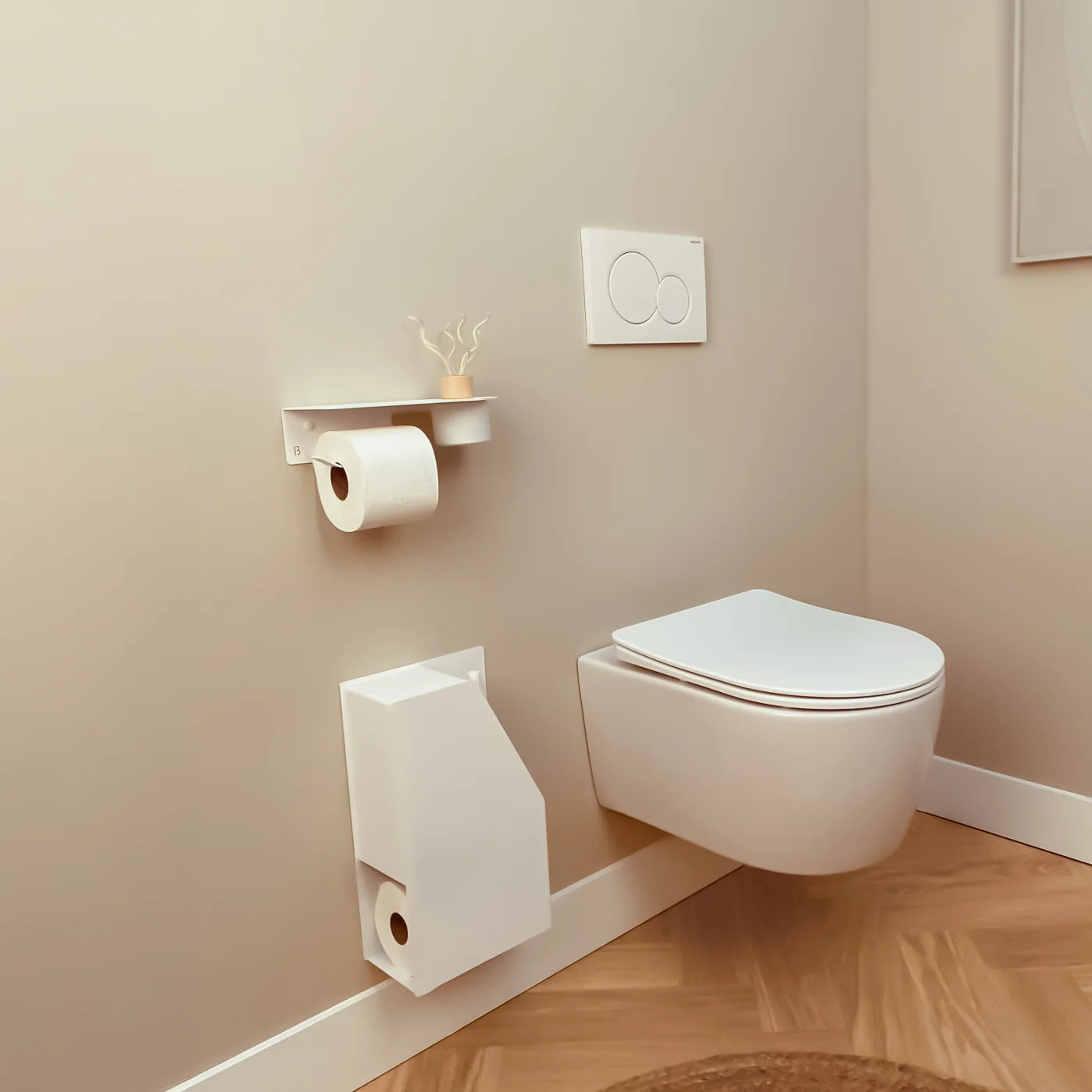 Wc rol houder avola wit met diffuser 05