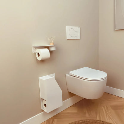 Wc rol houder avola wit met diffuser 05