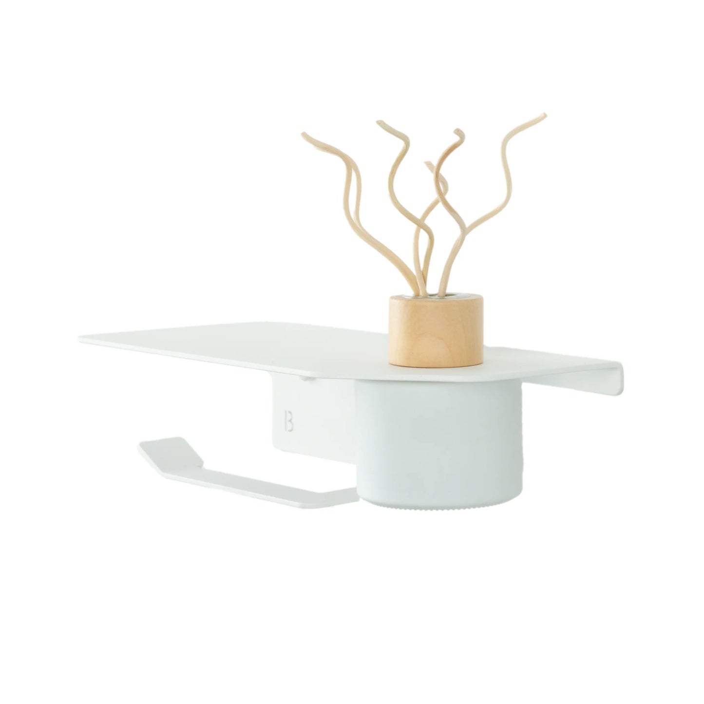 Wc rol houder avola wit met diffuser 09