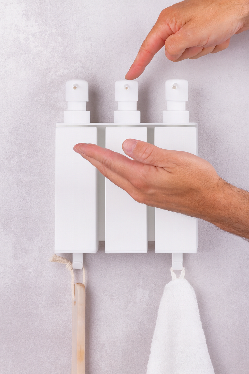 Zeepdispenser Mat Wit RVS - 3 reservoirs